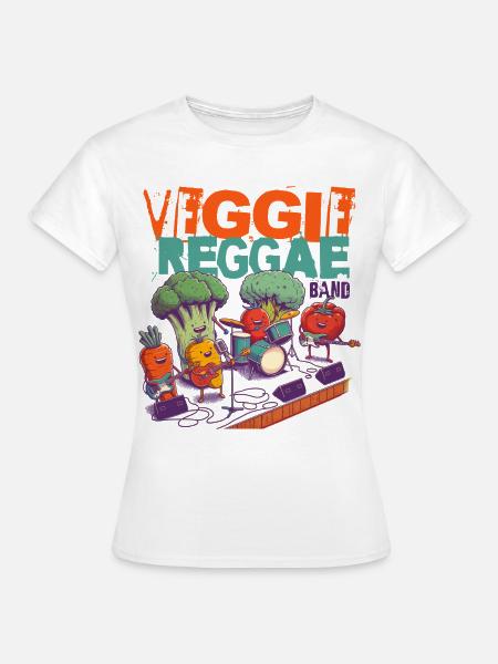 VEGGIE REGGAE BAND - Frauen T-Shirt - Weiß