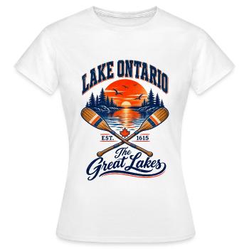 Lake Ontario Great Lakes - Frauen T-Shirt - Weiß - Vorne - AI Model Female 172 dark (172cm)