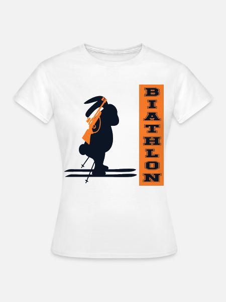Hase Biathlon - Frauen T-Shirt - Weiß