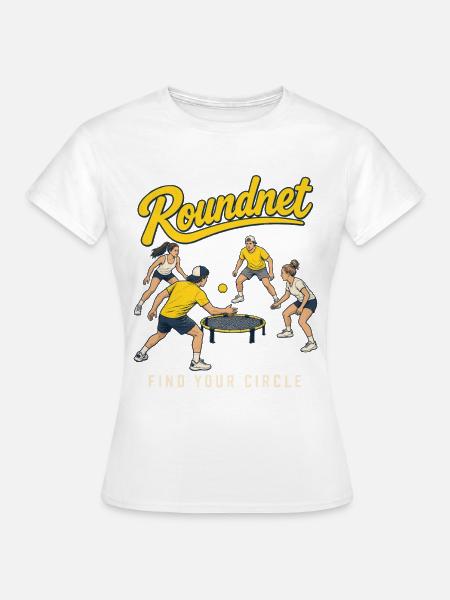 Roundnet Find Your Circle - Frauen T-Shirt - Weiß