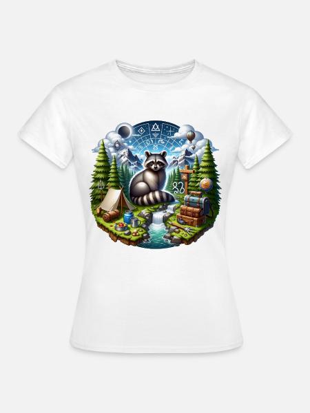 Outdoor Waschbär - Frauen T-Shirt - Weiß