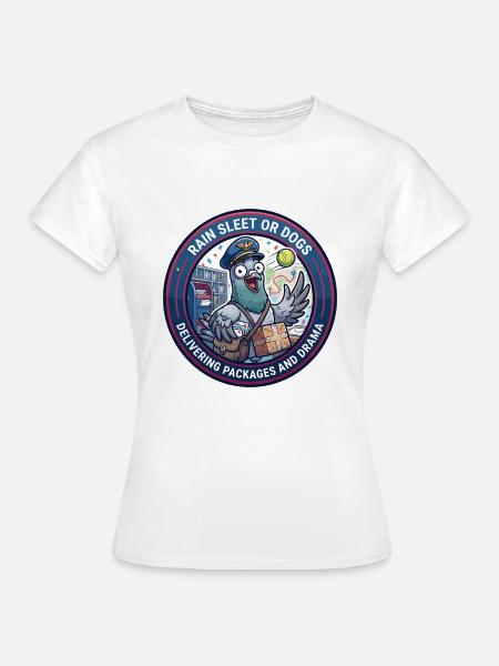 Funny Mail Brieftaube Paketabzeichen - Frauen T-Shirt - Weiß