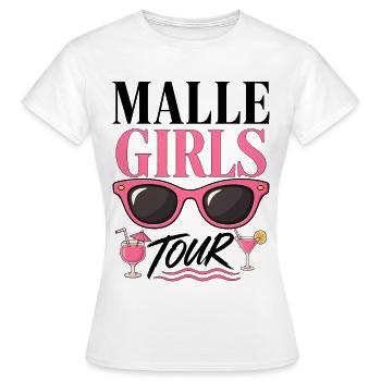 Malle Girls Tour Sonnenbrille Freundinnen Urlaub - Frauen T-Shirt - Weiß - Vorne - AI Model Female 172 dark (172cm)