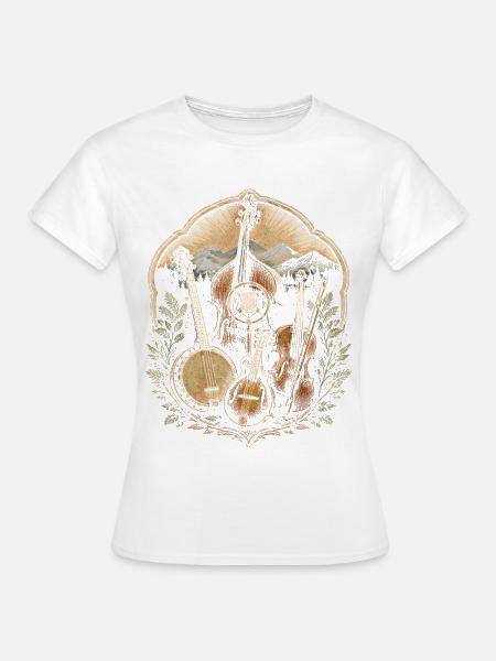 Bluegrass Musik - Frauen T-Shirt - Weiß