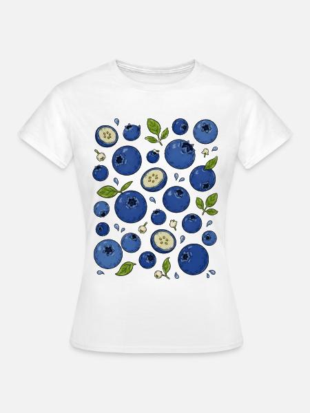 Blaubeeren | Beeren & Botanik - Frauen T-Shirt - Weiß