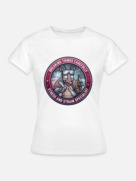 Funny Materials Engineer Armadillo Spannungsdehnung - Frauen T-Shirt - Weiß