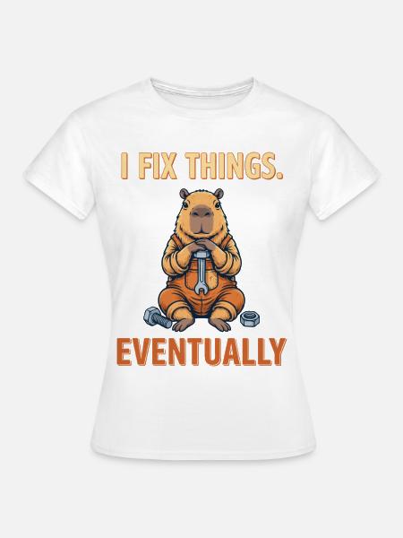 Capybara Schrauber - Frauen T-Shirt - Weiß