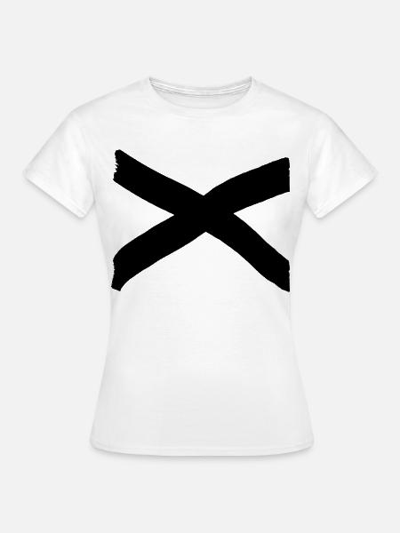 X Kreuz Symbol Verbot - Frauen T-Shirt - Weiß