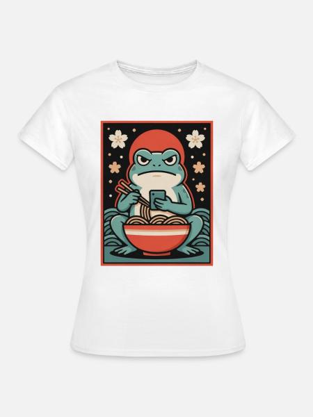 Ramen-Froschschale - Frauen T-Shirt - Weiß