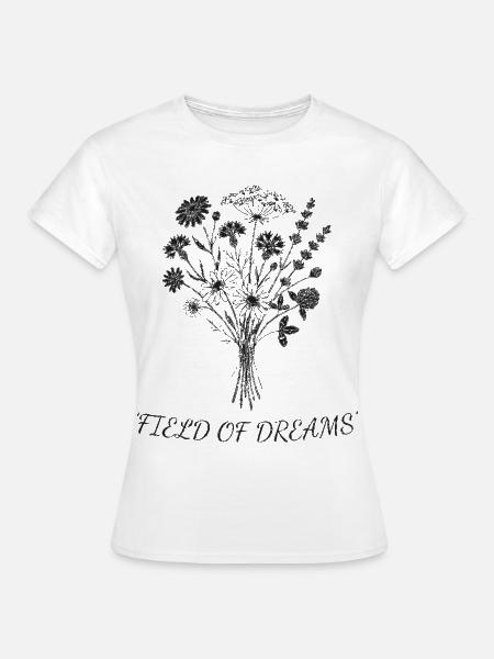 Traumblüten Silhouetten Bouquet - Frauen T-Shirt - Weiß