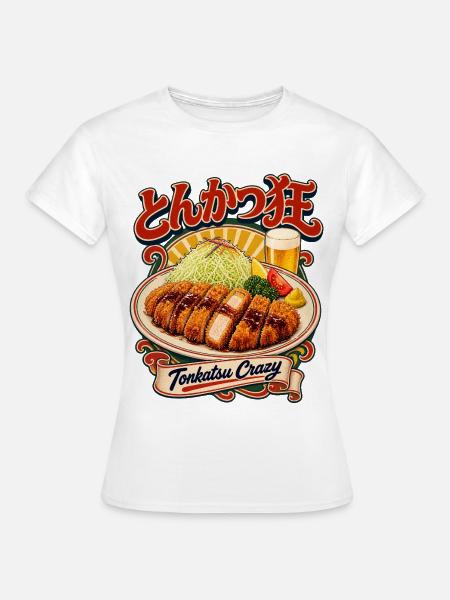 Tonkatsu Crazy - Frauen T-Shirt - Weiß