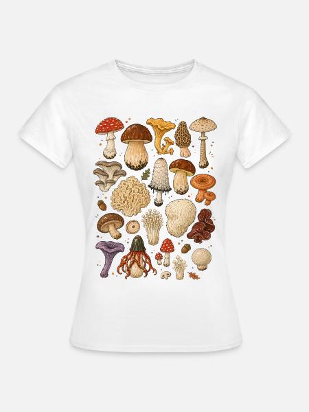 Pilze | Mykologie & Wald - Frauen T-Shirt - Weiß