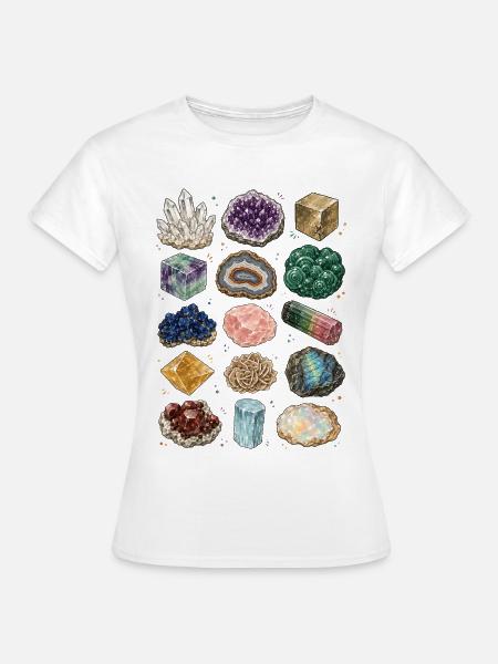 Mineralien | Kristalle & Geologie - Frauen T-Shirt - Weiß