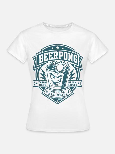 Beer Pong - Frauen T-Shirt - Weiß
