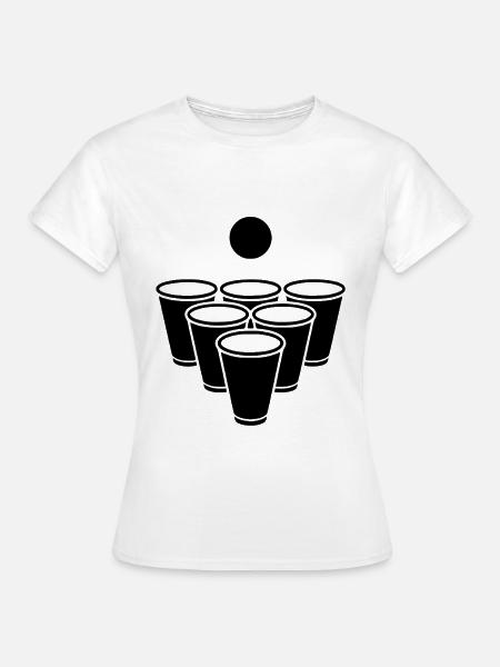 Beer Pong - Frauen T-Shirt - Weiß