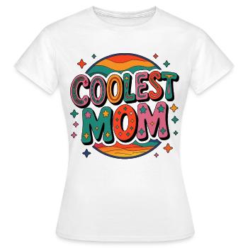 Coolest Mom Retro - Frauen T-Shirt - Weiß - Vorne - AI Model Female 172 dark (172cm)