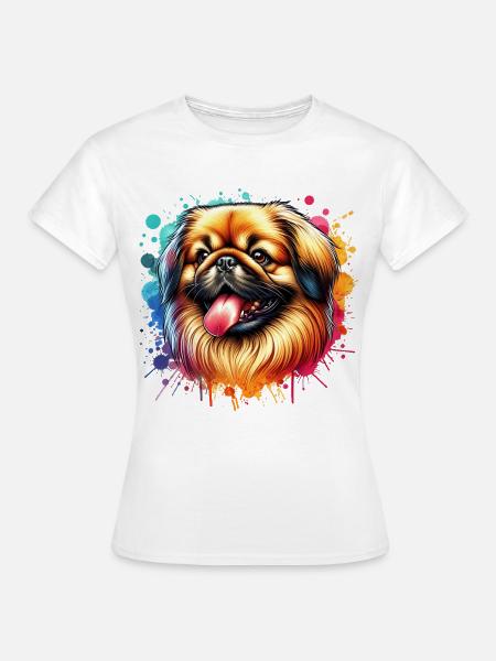 Pekinese Motiv - Frauen T-Shirt - Weiß