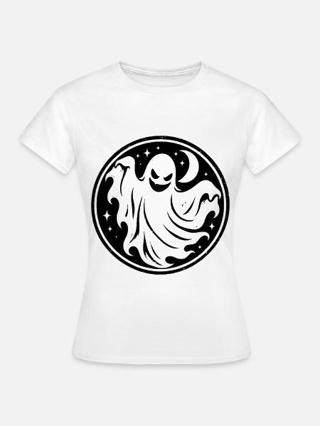 Halloween Geist - Frauen T-Shirt - Weiß