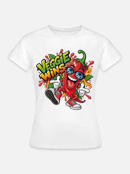 Lustige Peperoni - Frauen T-Shirt - Weiß