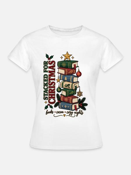 Bücher & Gemütliche Adventszeit - Frauen T-Shirt - Weiß