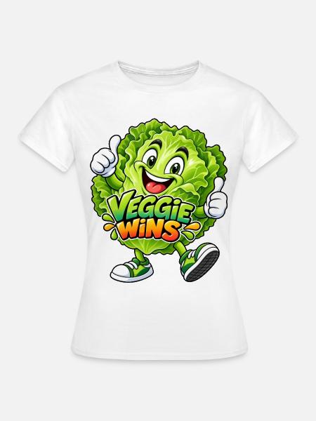 Lustiger Salat - Veggie gewinnt - Frauen T-Shirt - Weiß