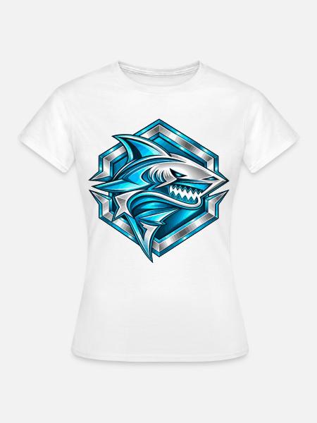 Elektrischer Hai - Frauen T-Shirt - Weiß