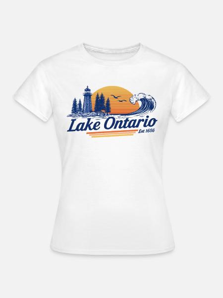 Lake Ontario retro - Frauen T-Shirt - Weiß