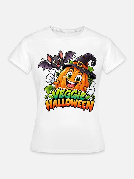 Kürbis Veggie Halloween Spaß - Frauen T-Shirt - Weiß