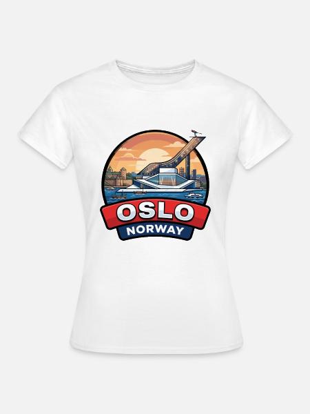 Oslo Norwegen Reiseabzeichen Opernhaus Fjord Geschenk - Frauen T-Shirt - Weiß
