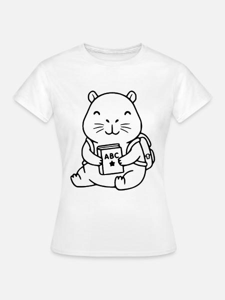 Süßes Capybara-Zurück-an-die-Schule-Geschenk - Frauen T-Shirt - Weiß