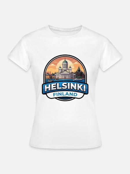 Helsinki Finnland Reiseabzeichen Kathedrale Geschenk - Frauen T-Shirt - Weiß