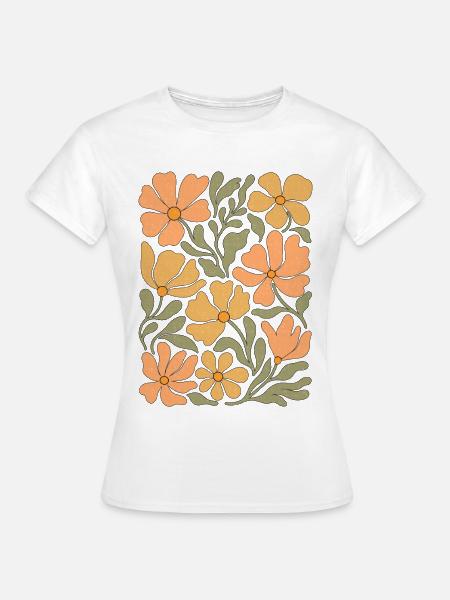 Boho Wildblumen - Frauen T-Shirt - Weiß
