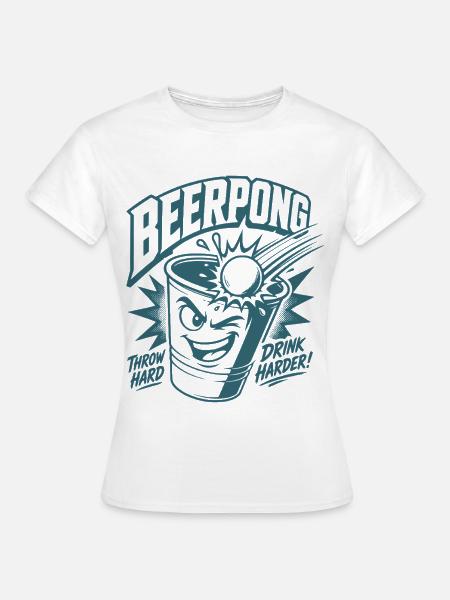 Beer Pong - Frauen T-Shirt - Weiß