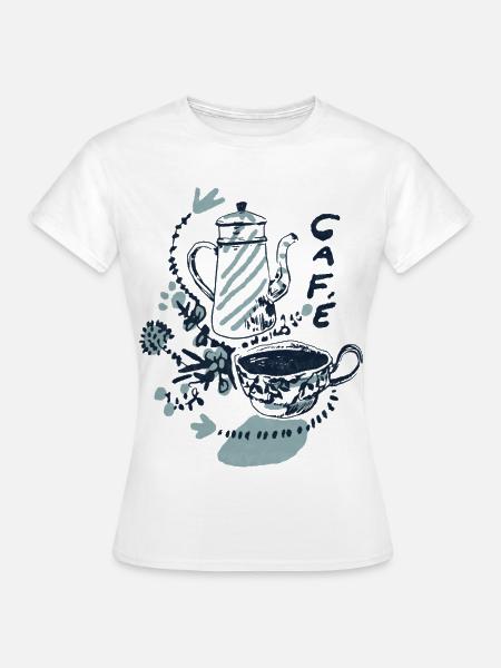 Café - Frauen T-Shirt - Weiß