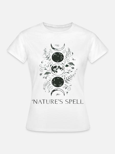 Naturzauber Mondkreis - Frauen T-Shirt - Weiß