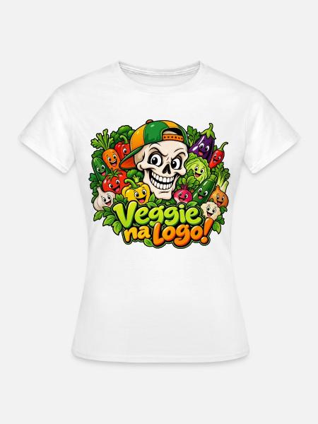 Veggie Skull - Frauen T-Shirt - Weiß