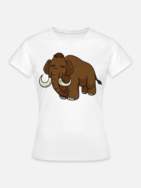 Mammut Eiszeittiere Eiszeit Steinzeit - Frauen T-Shirt - Weiß