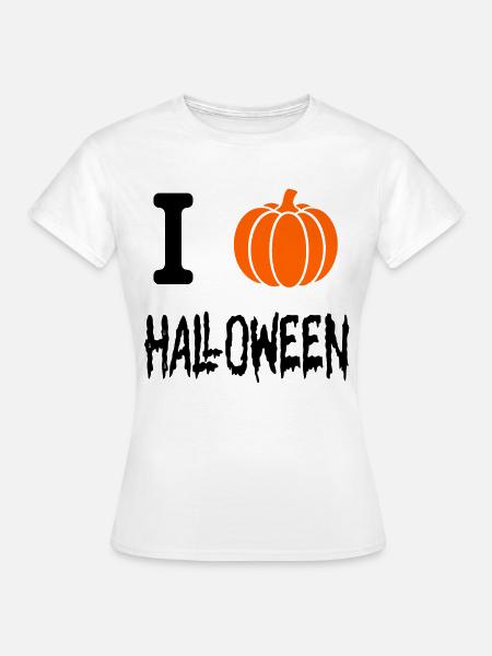 Ich liebe Halloween - Frauen T-Shirt - Weiß