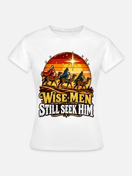 Weise Männer Suchen Ihn - Frauen T-Shirt - Weiß