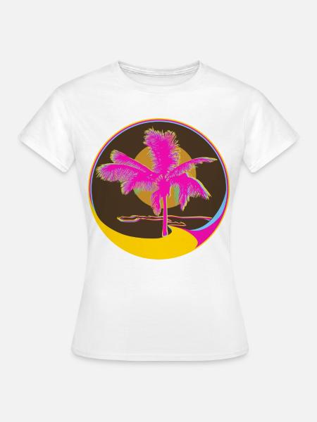 Sommer-Strand und Gute Laune - Frauen T-Shirt - Weiß