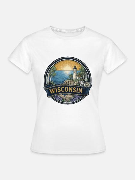 Wisconsin Door County Leuchtturm-Reisegeschenk - Frauen T-Shirt - Weiß