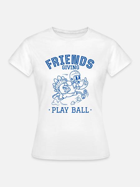 Freunde geben Ballspiel - Frauen T-Shirt - Weiß