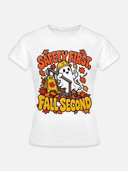 Sicherheit zuerst Herbstgeist - Frauen T-Shirt - Weiß