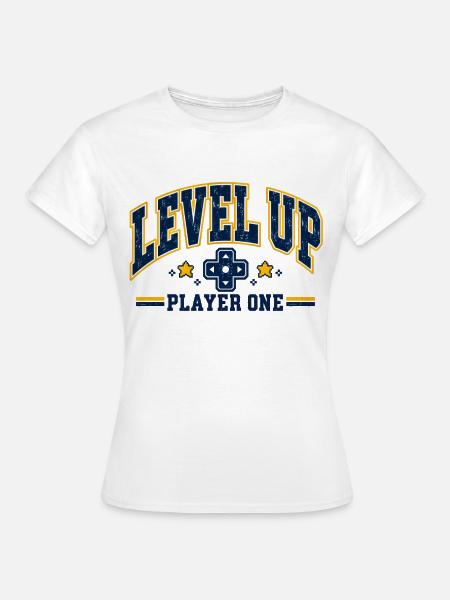Level Up Gaming - Frauen T-Shirt - Weiß