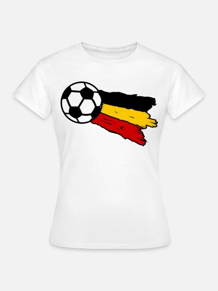 Fußballflagge Belgien - Frauen T-Shirt - Weiß