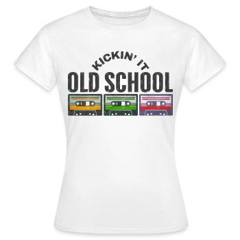 Ich mache es old school - Frauen T-Shirt - Weiß - Vorne - AI Model Female 172 dark (172cm)