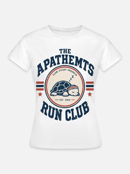 APATHETMTS Run Club Schildkröte - Frauen T-Shirt - Weiß