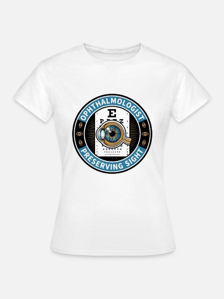 Augenarzt Snellen Akten-Abzeichen-Geschenk - Frauen T-Shirt - Weiß