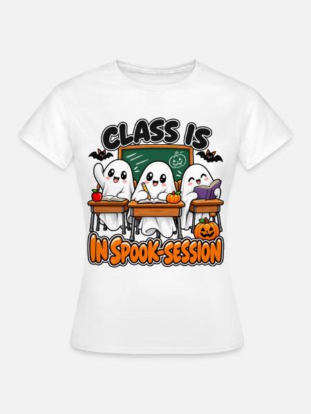 Geisterklasse Spookische Lernrunde - Frauen T-Shirt - Weiß