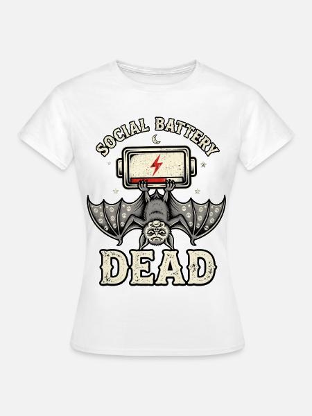 Soziale Batterie ausgeschaltet - Frauen T-Shirt - Weiß